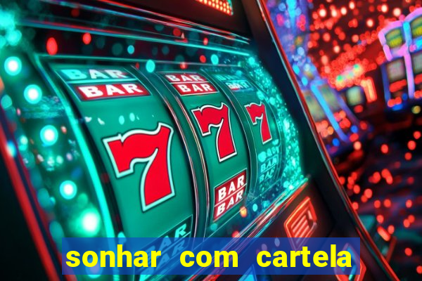 sonhar com cartela de bingo